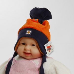 Wintermütze "Alex" orange/blau Gr. 38/42