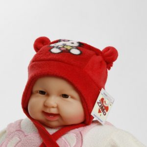 Teddyohrmütze "Kitty" rot Gr. 42/44