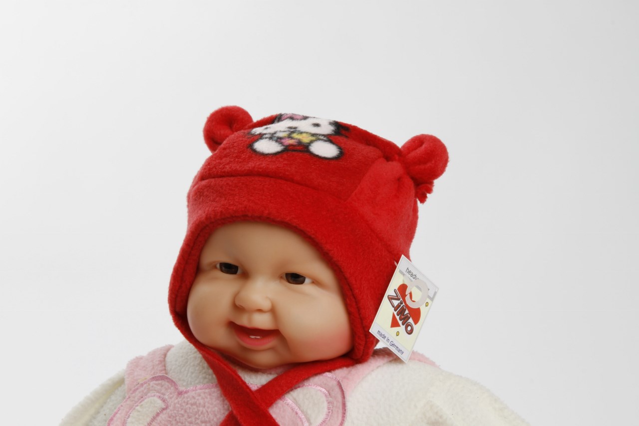 Teddyohrmütze "Kitty" rot Gr. 42/44