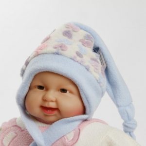 Zipfelmütze "Lunatica" hellblau/weiß Gr. 54/56