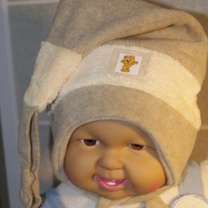 Zipfelmütze Wintermütze "Fabian" beige  Gr. 42/44