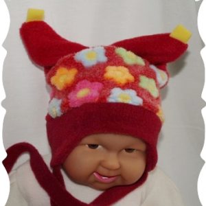Wintermütze "Lilly" weinrot/bunt Gr. 54/56