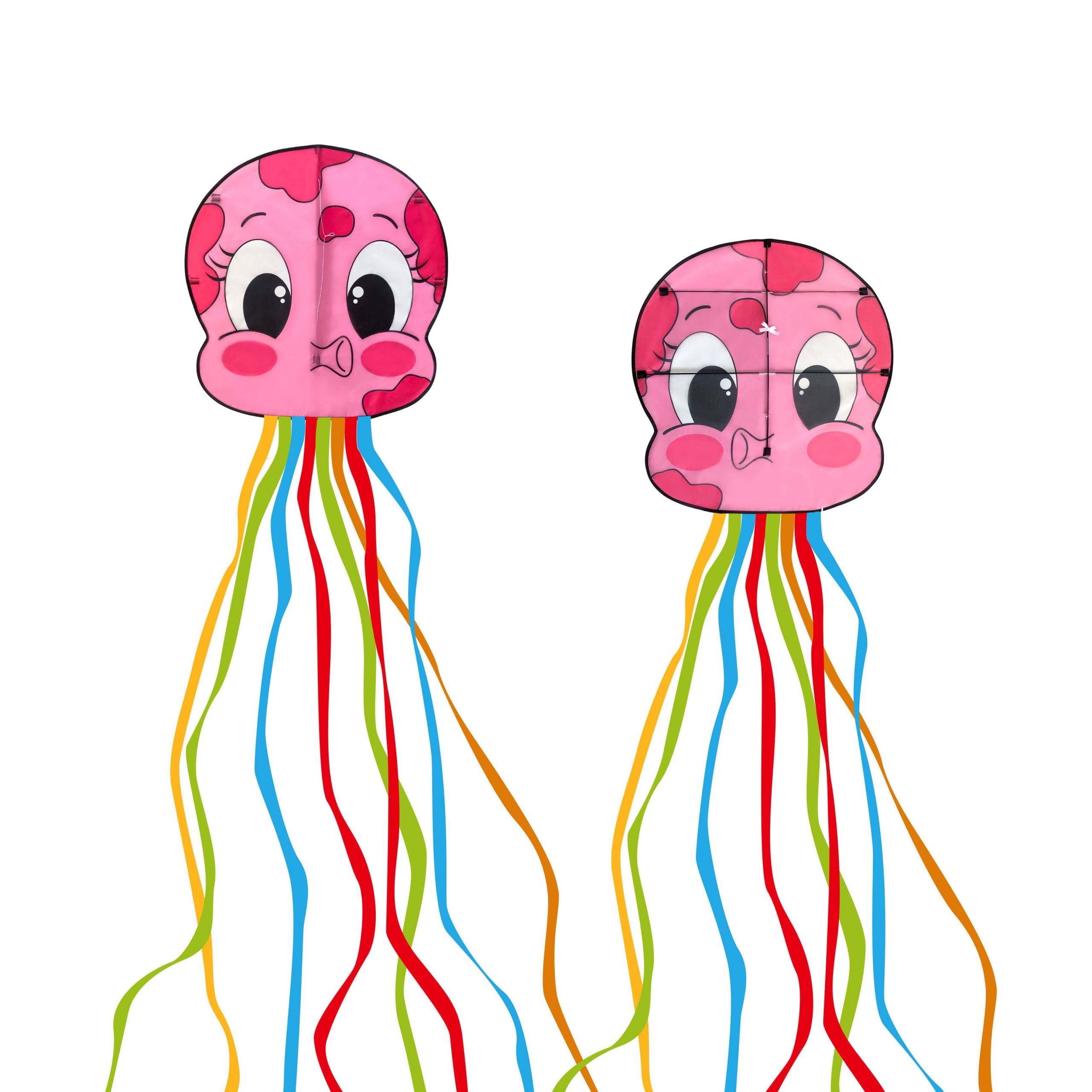 Bdt Drachen, Einleiner, Kite für Kind und Erwachsene *Little Jellyfish* inkl. 30m Leine, 78x80cm mit 3,2