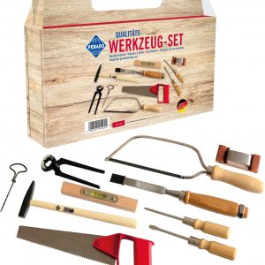 Werkzeugset im Tragegriff-Karton