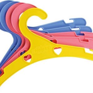 Bunte Puppenkleiderbügel, 5 St.