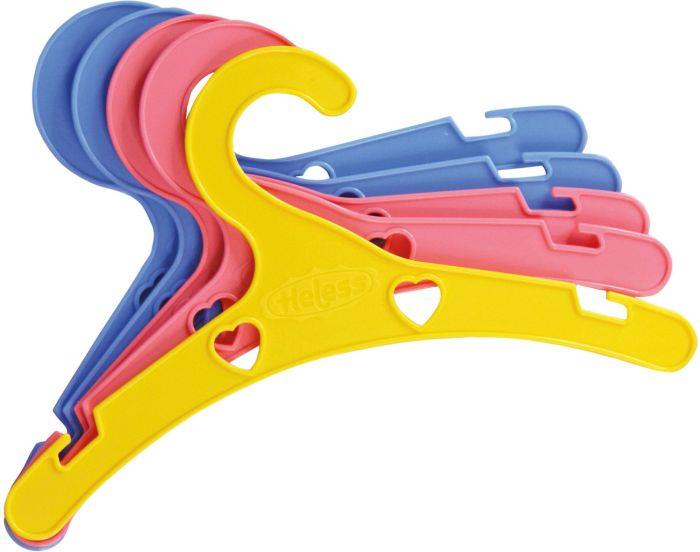 Bunte Puppenkleiderbügel, 5 St.