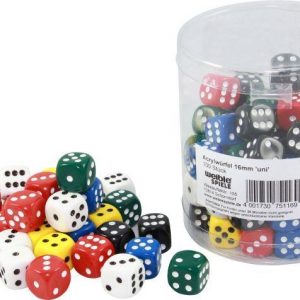 Würfel uni 16 mm sortiert, 1 Stück