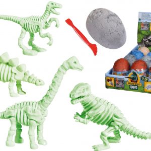 Dino Skelett im Ei Ausgrabung, 4-sort.