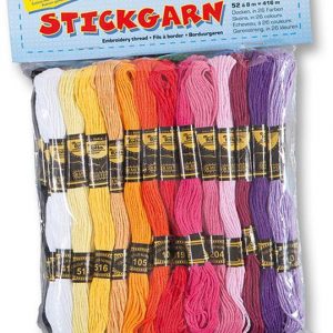 Stickgarn 52 Docken # 8m in 26 Farben
