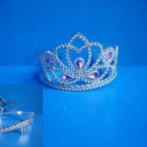 Diadem mit Stein, silberfarben, 1 Stück