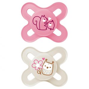 MAM Beruhigungssauger Start Pure 'Eichhörnchen / Eule' 2er Set Girl 2er Set