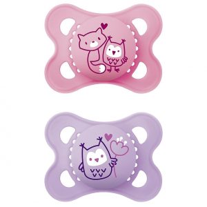 MAM Schnuller Original Pure Latex girl 'Fuchs / Eule' 2er Set 2er Set