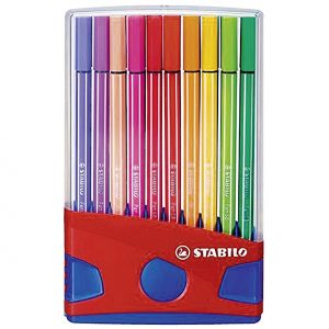 STABILO Stabilo Pen68 ColorParade 2-teiliges Kunststoffetui mit 20 Farben