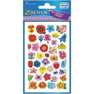 AVERY ZWECKFORM CREFlowerStickerBlütenPap.3Bg