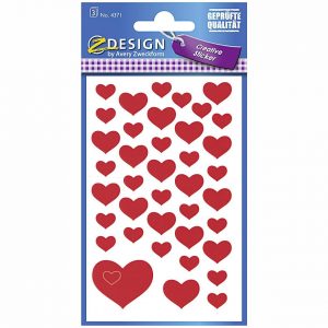 AVERY ZWECKFORM Sticker Herzen Papier 4371