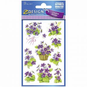 AVERY ZWECKFORM Flower Sticker Veilchen 4317