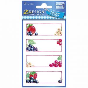 AVERY ZWECKFORM Haushaltsetik. Erdbeer 59550