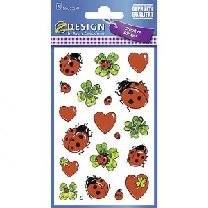 AVERY ZWECKFORM CRE Sticker Marienkäfer+Klee 3