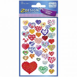 AVERY ZWECKFORM CRE Sticker Papier Herzen55811