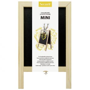 SECURIT Tischaufsteller Mini Holzrahm.