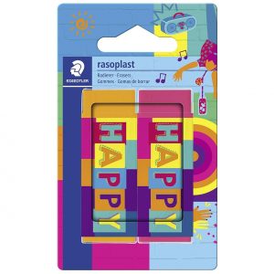 STAEDTLER Radierer 'rasoplast Happy' Blisterverpackung mit je 2 Radierern, farblich sortiert