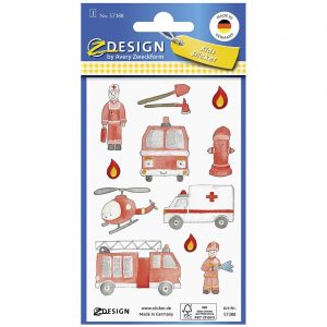 AVERY ZWECKFORM Kinder Sticker 'Feuerwehr und Sanitäter' 57388
