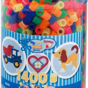HAMA Maxi Perlen Neon Dose 1.400Stück