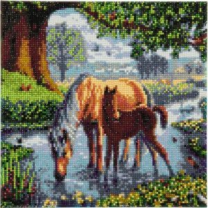 Crystal Art Ponys 30x30 cm