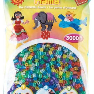 HAMA Perlen Transparent Glitter 3.000St
