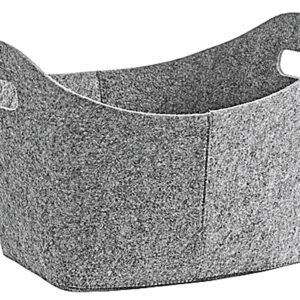 ZELLER PRESENT Aufbewahrungskorb Filz oval 37x28x25cm grau