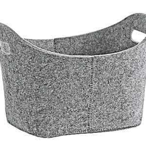 ZELLER PRESENT Aufbewahrungskorb Filz oval 31,5x19x21cm grau