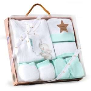 5-teiliges Erstausstattungs-Set für Neugeborene – Design „Elefant“ (Minth)