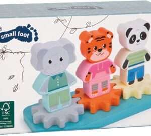 small foot Stapelspiel mit Zahnrad „Jungle Friends“