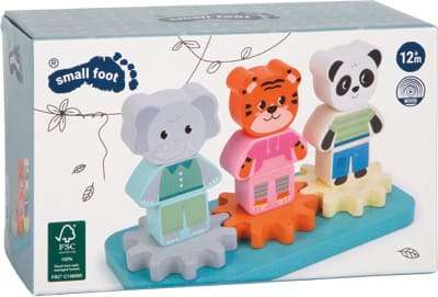 small foot Stapelspiel mit Zahnrad „Jungle Friends“